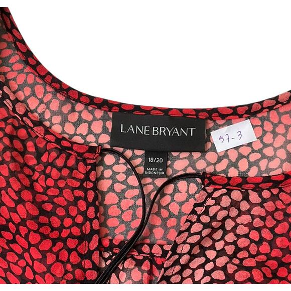 Lane Bryant Multicolor Sheer Blouse Women Top Plus Size 18-20 | 57-3 - Picture 3 of 6